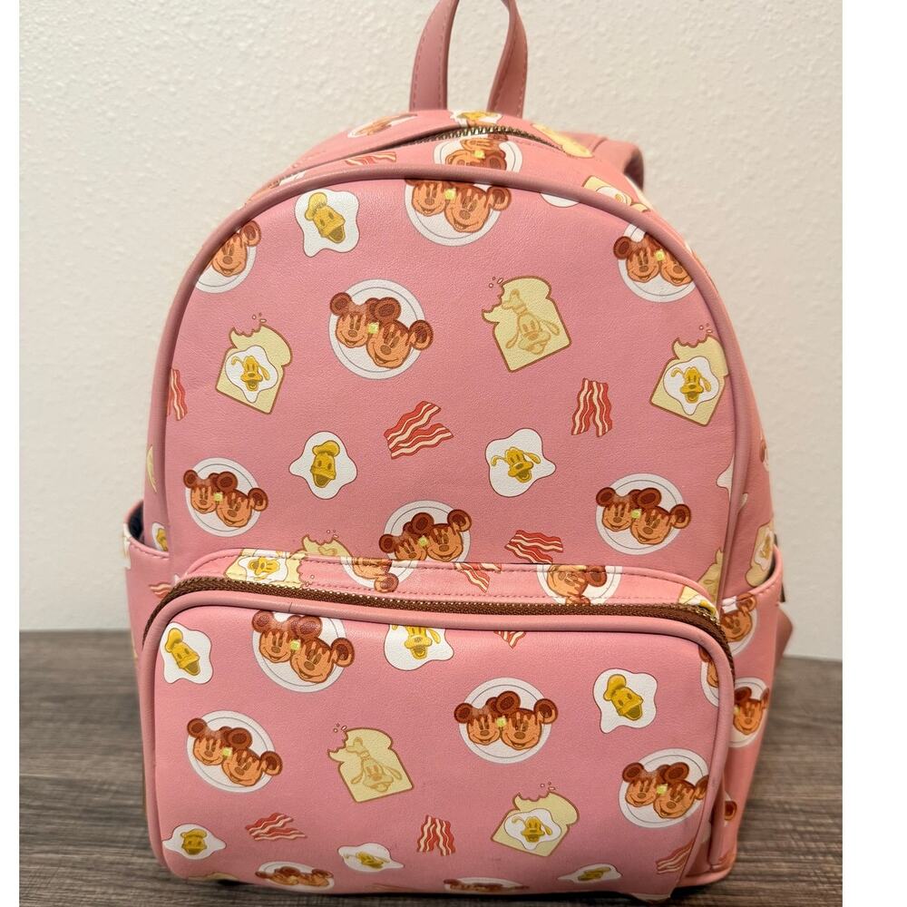 Disney Danielle Nicole Mickey Minnie Breakfast Mini Backpack Pink Bag